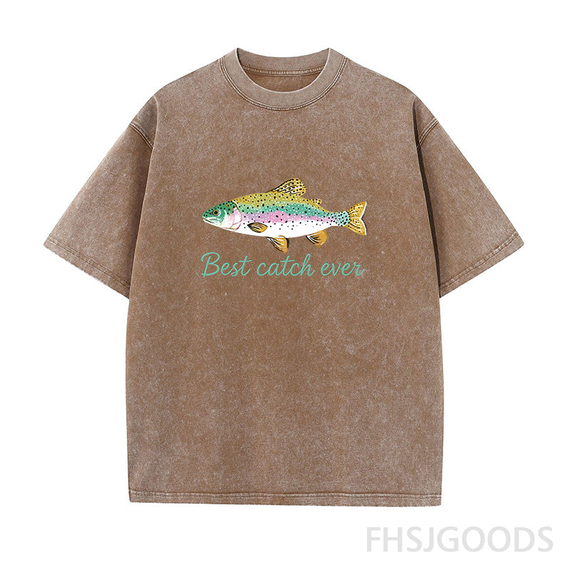 Best Catch Ever Unisex Distressed T-Shirt
