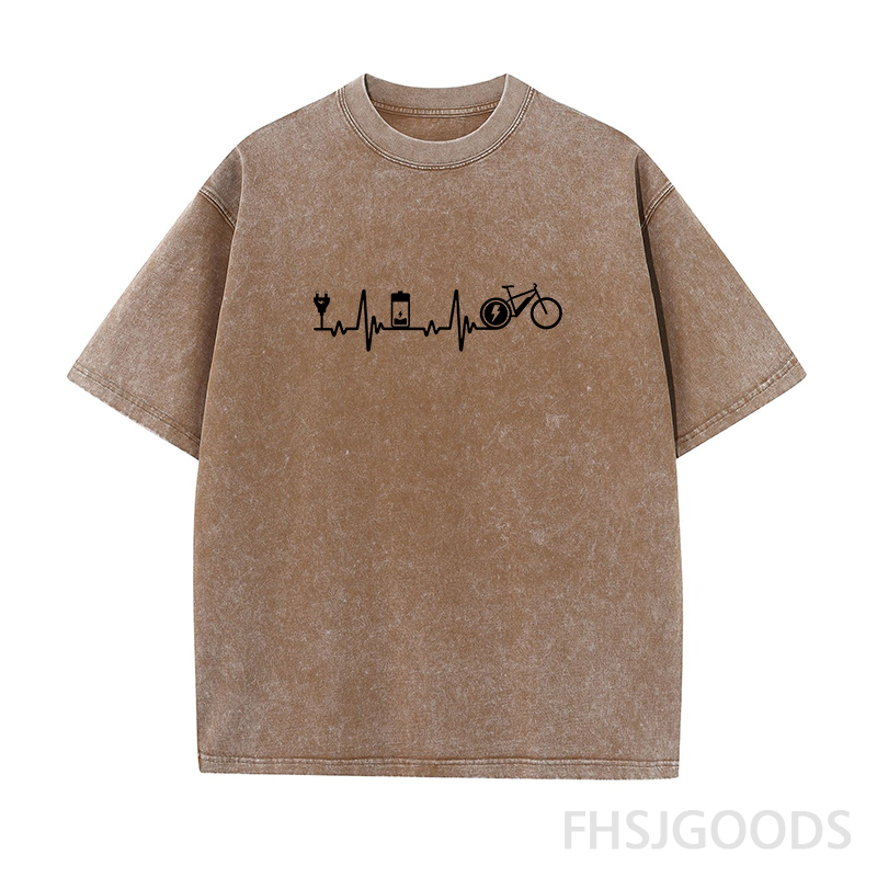 Heartbeat E-Bike Unisex Distressed T-Shirt