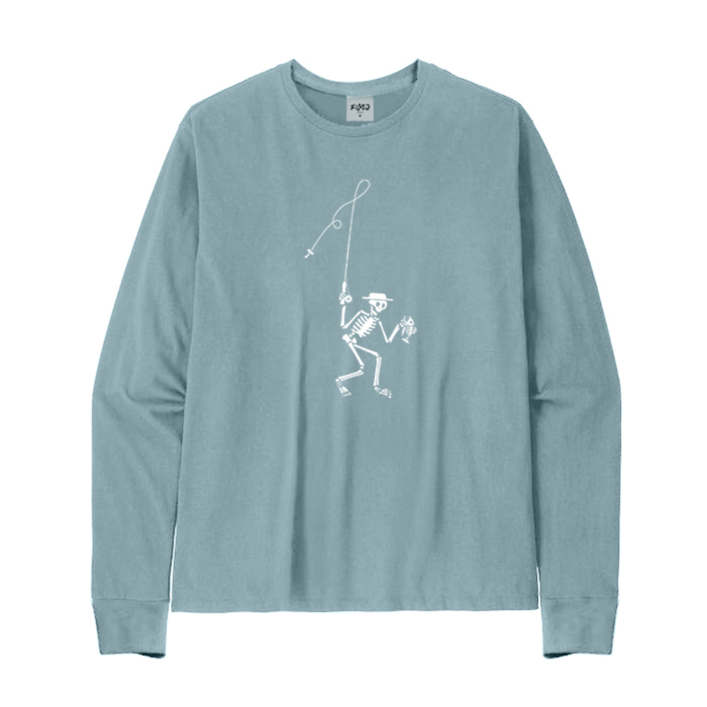 FLY FISHING SKELETON Long Sleeve T-Shirt
