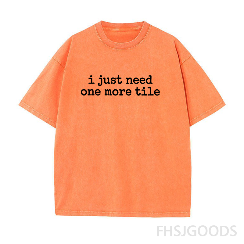 I Just Need One More Tile Mahjong Unisex Distressed T-Shirt