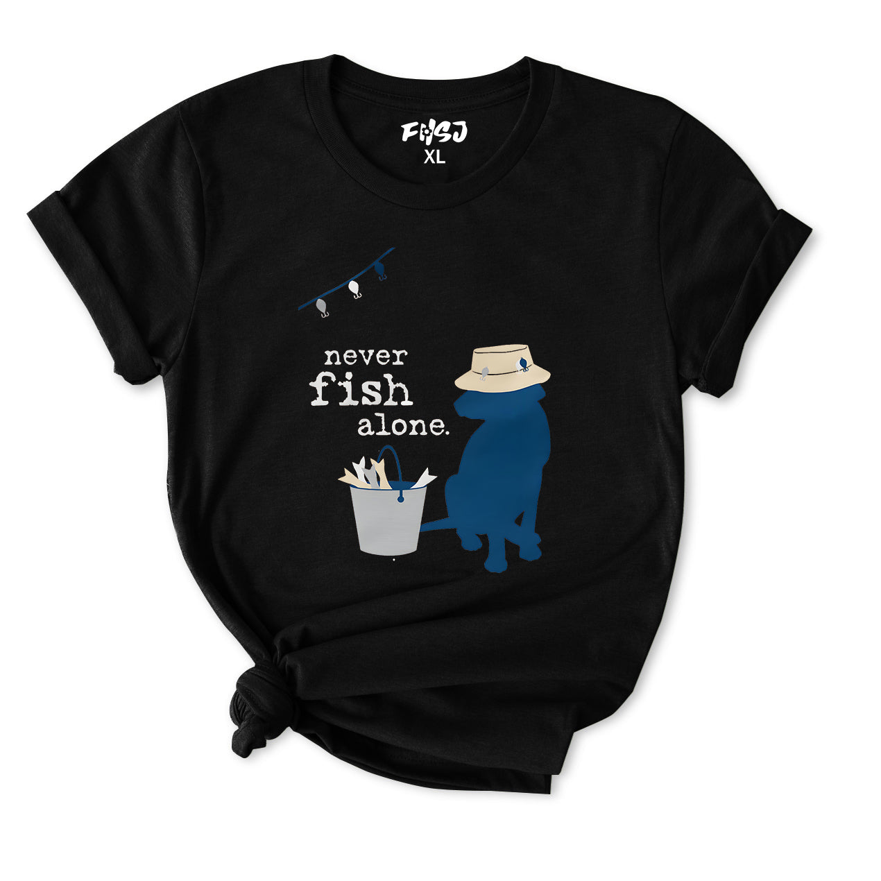 Fishing Dog T-Shirt for Women