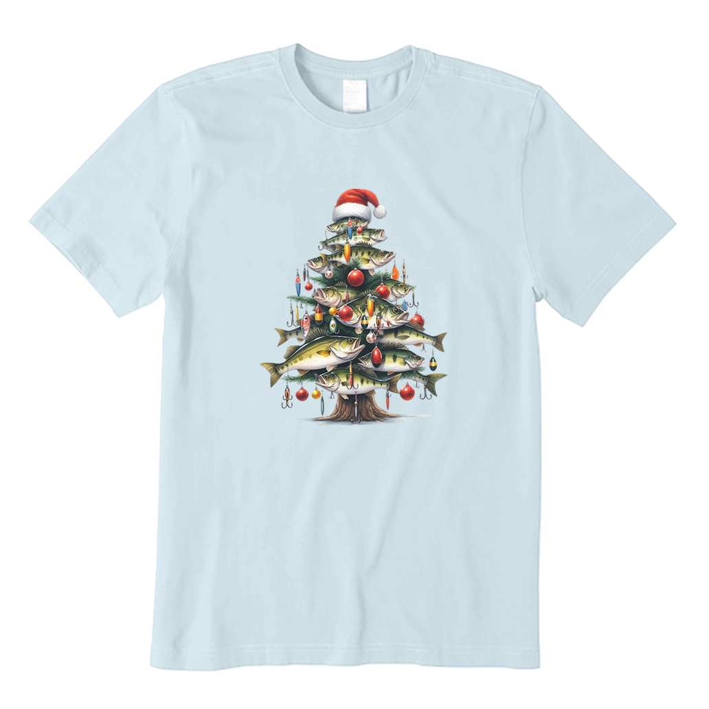 Bass Fisherman Christmas Tree T-Shirt