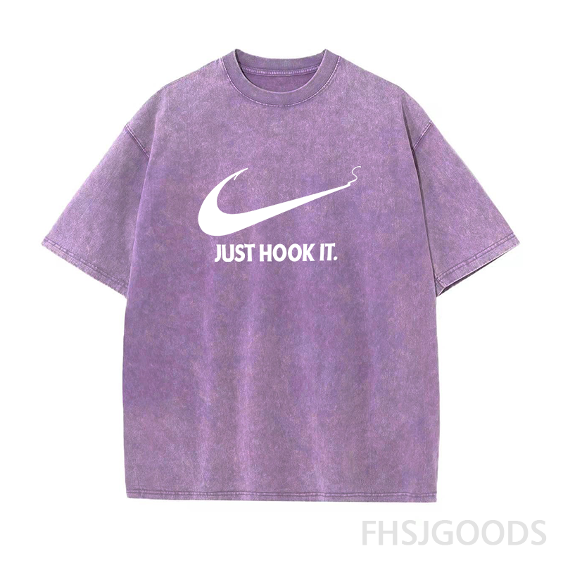 Just Hook It Fishing Unisex Distressed T-Shirt