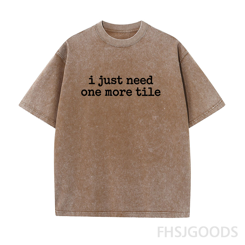 I Just Need One More Tile Mahjong Unisex Distressed T-Shirt