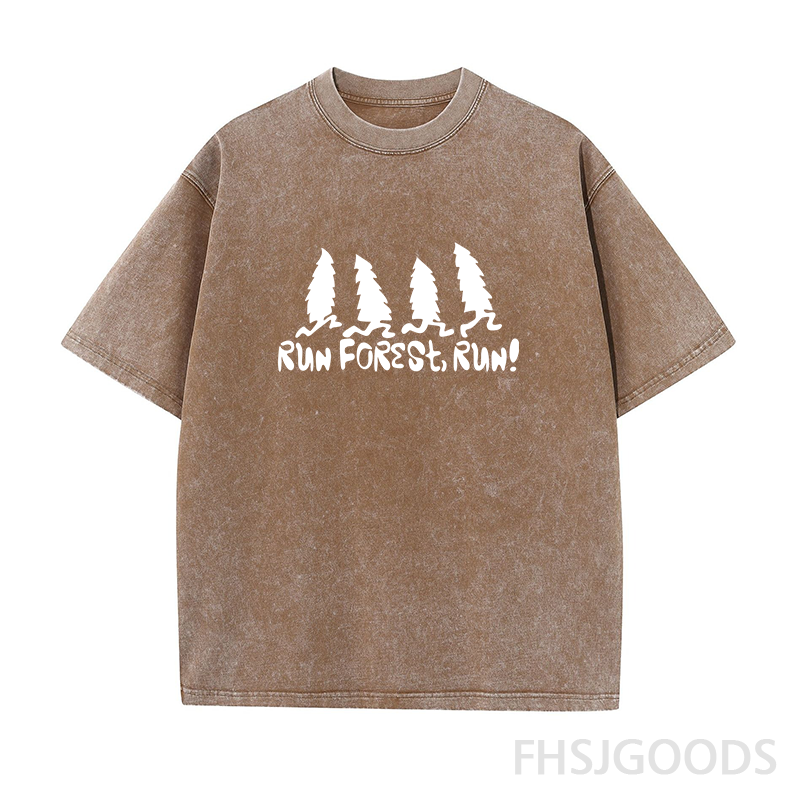 RUN FOREST RUN Unisex Distressed T-Shirt
