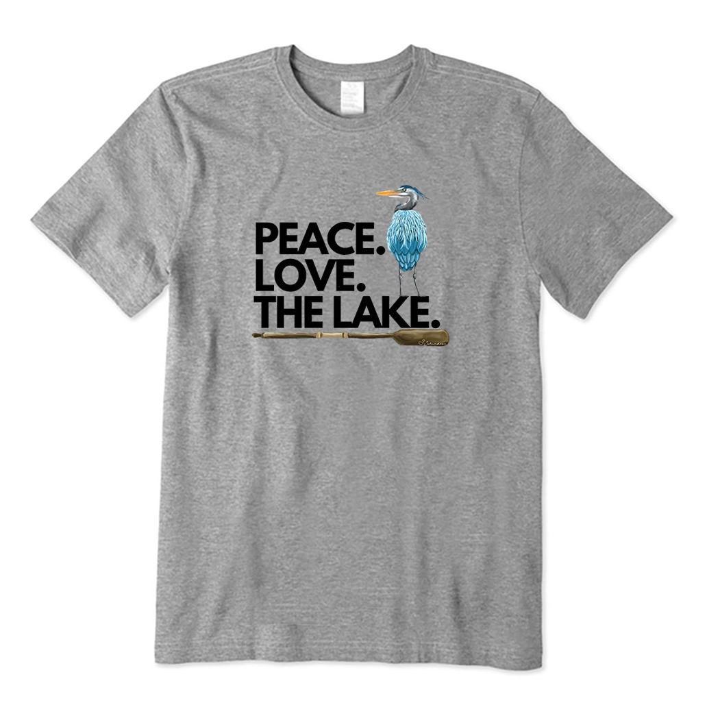 Peace Love The Lake Blue Herring T-Shirt