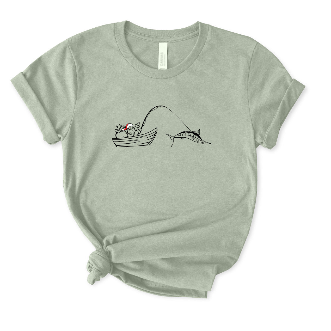 Santa Claus Caught A Marlin T-Shirt for women
