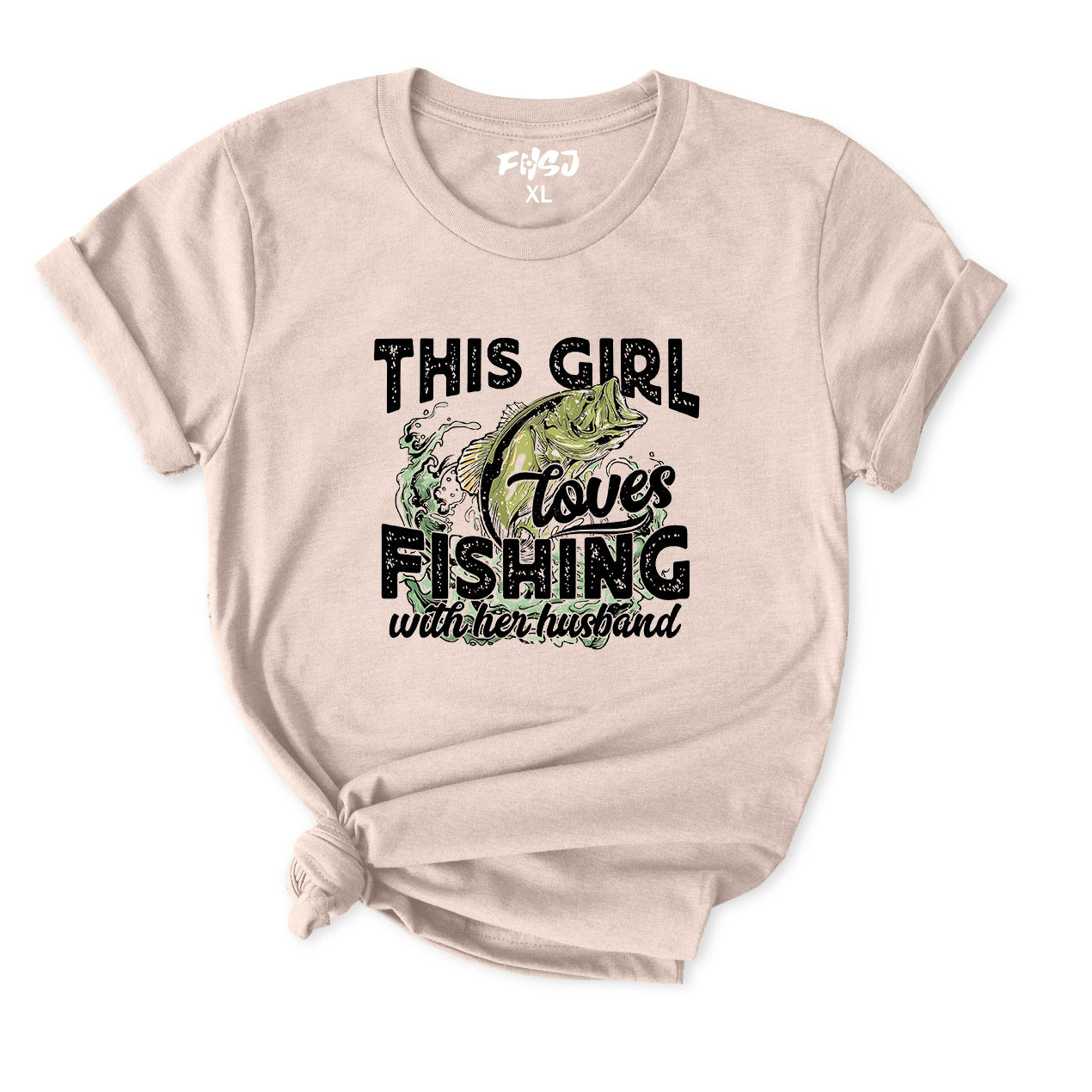 This Girl Loves Fishing with Her Husband T-Shirt for Women