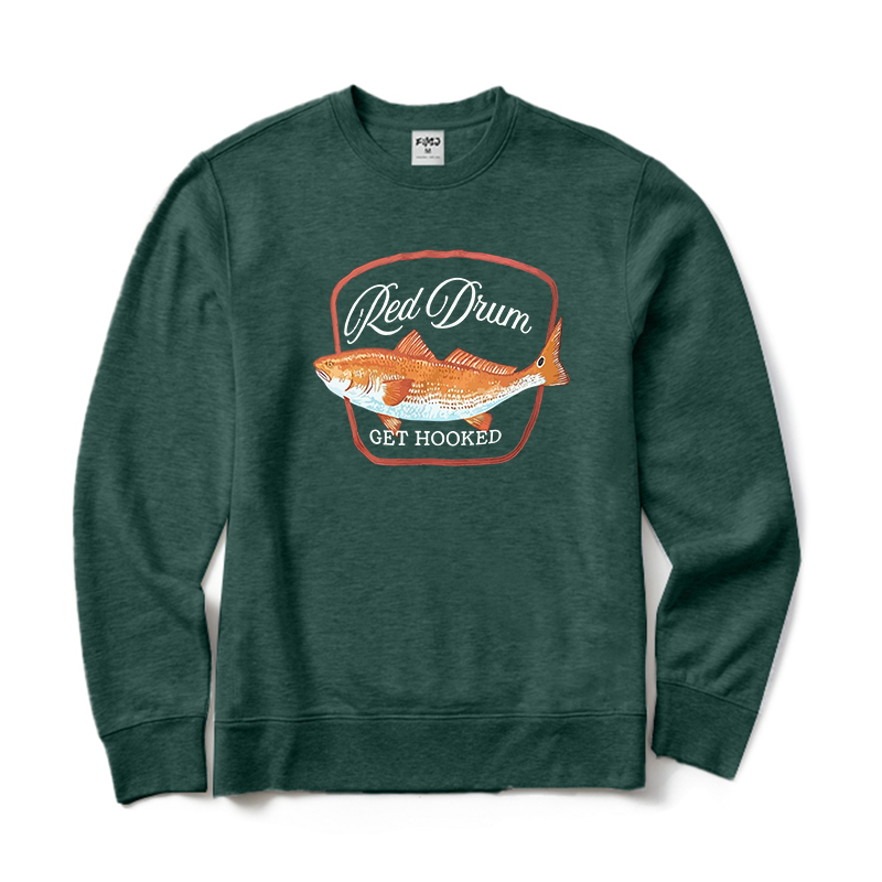 Red Drum Get Hooked Crewneck Sweatshirt