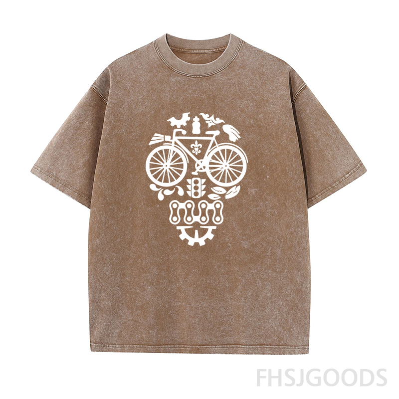 Skull Bike Unisex Distressed T-Shirt
