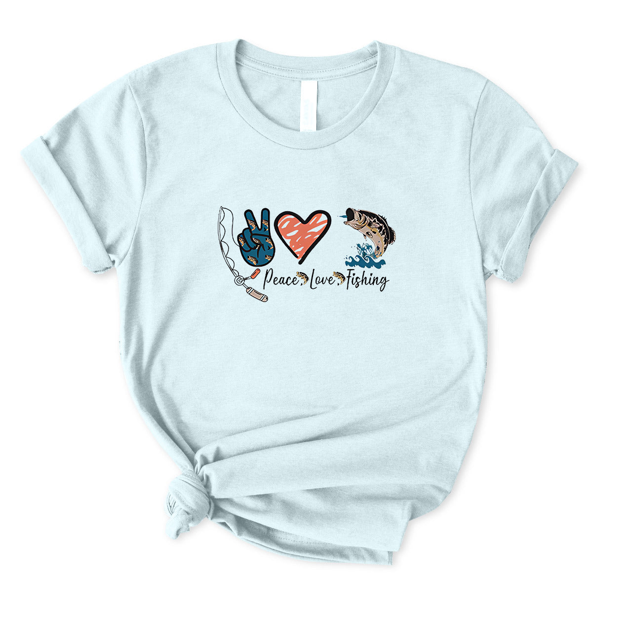 Peace Love Fishing T-Shirt for Women