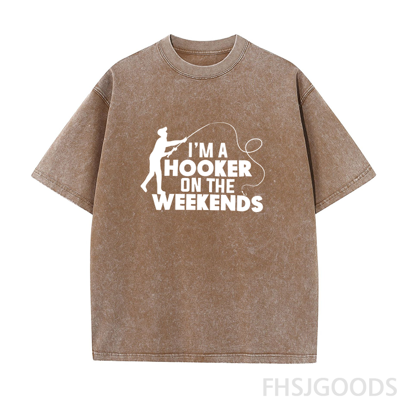 I'm A Hooker on The Weekends Unisex Distressed T-Shirt