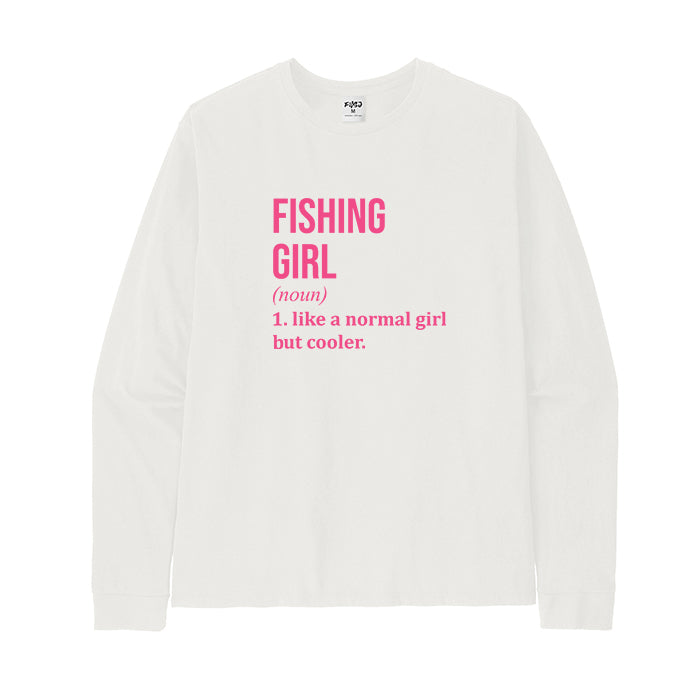 Fishing Girl Definition Long Sleeve T-shirt