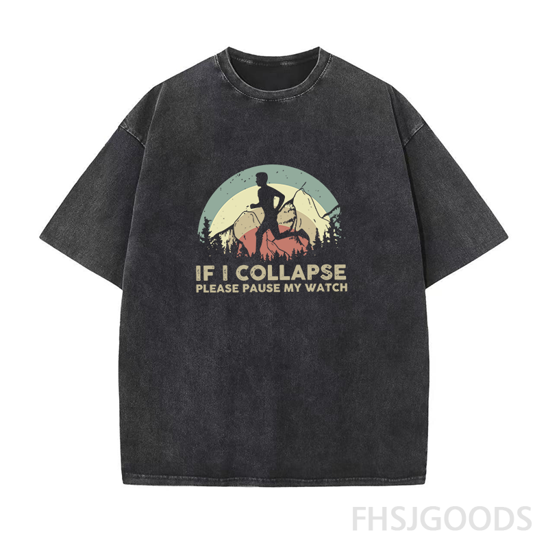 If I Collapse Please Pause My Watch Unisex Distressed T-Shirt