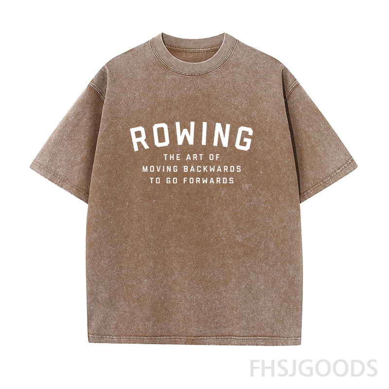 Funny Rowing Unisex Distressed T-Shirt