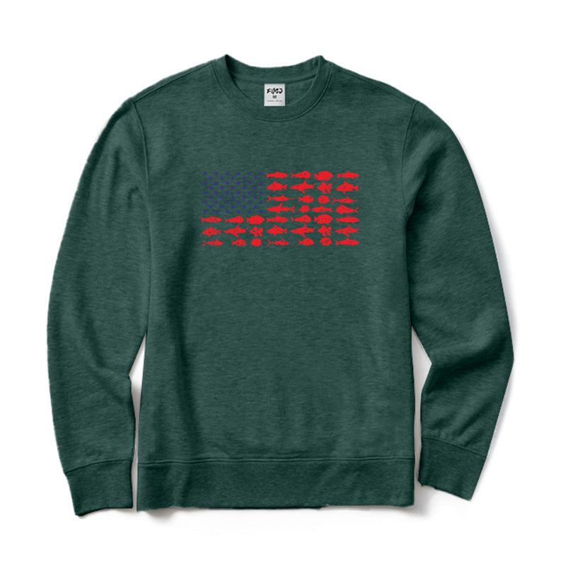Fishing Flag Crewneck Sweatshirt