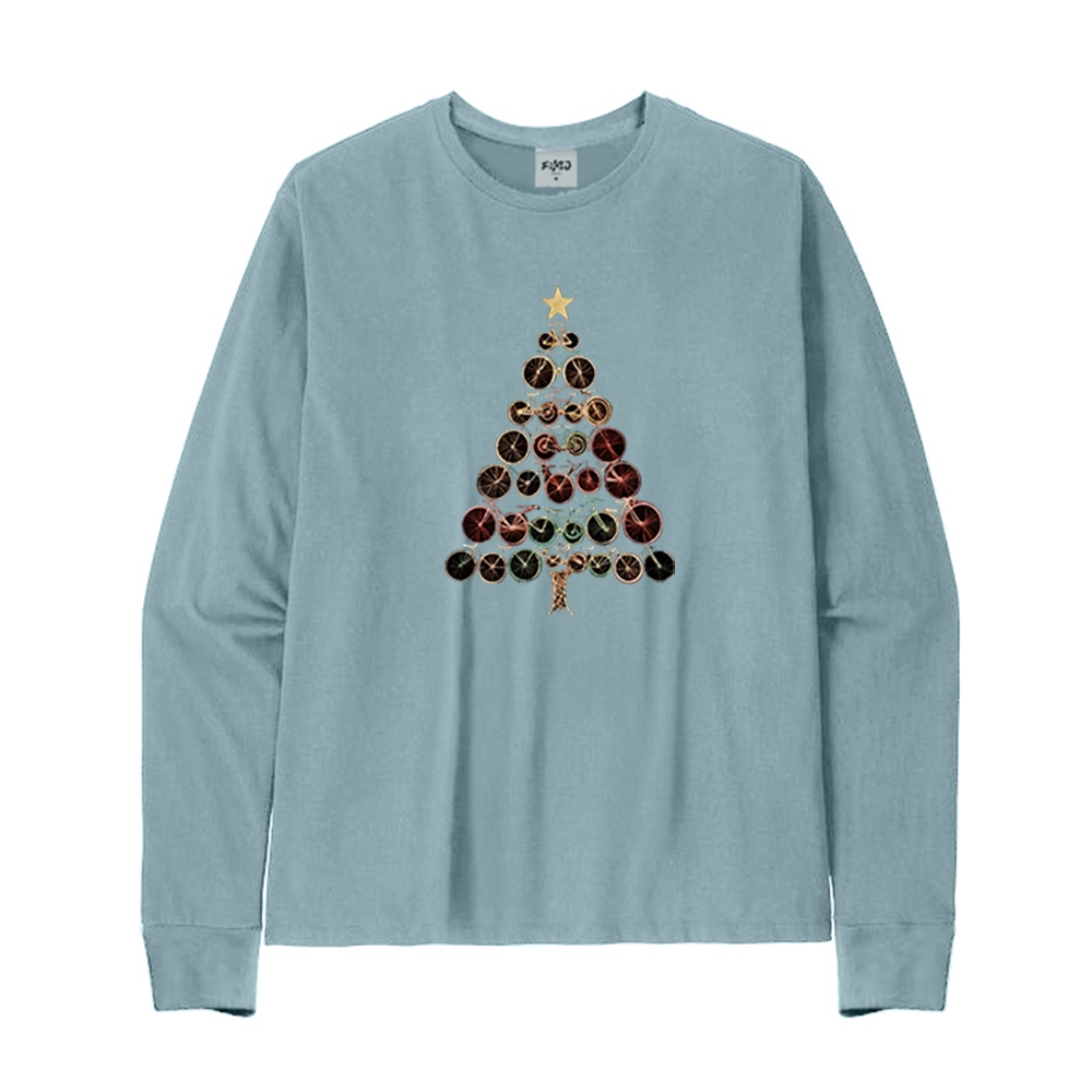 Christmas Bike Tree Long Sleeve T-Shirt
