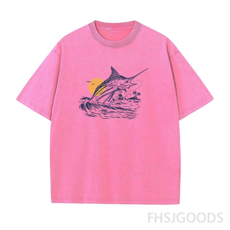 Caught A Big Marlin Unisex Distressed T-Shirt