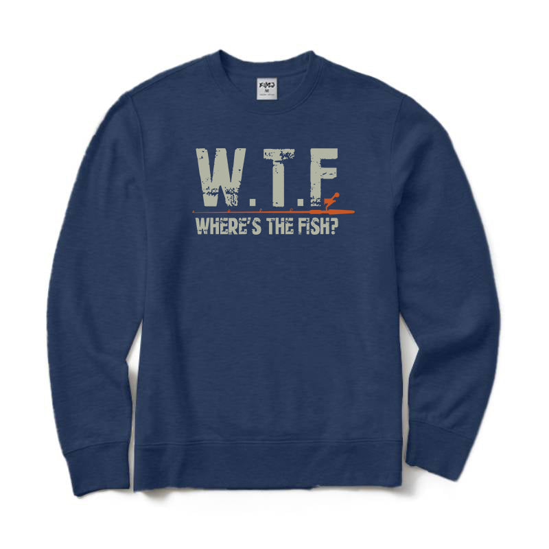 WTF Where's The Fish Crewneck Sweatshirt