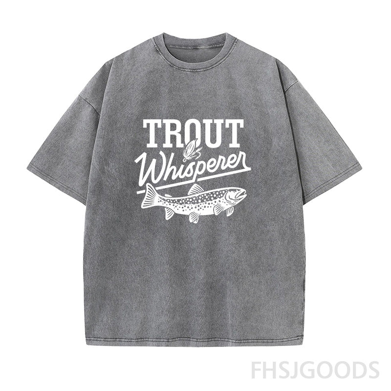 Trout Whisperer Fly Fishing Unisex Distressed T-Shirt