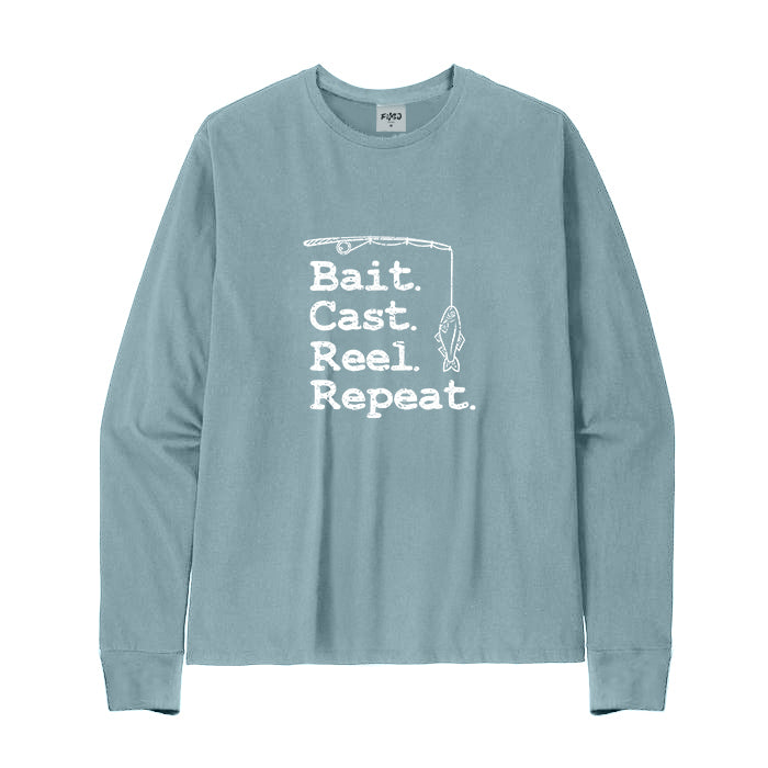 BAIT CAST REEL REPEAT FISHING Long Sleeve T-Shirt