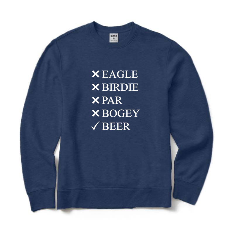 Eagle Birdie Par Bogey Beer Crewneck Sweatshirt