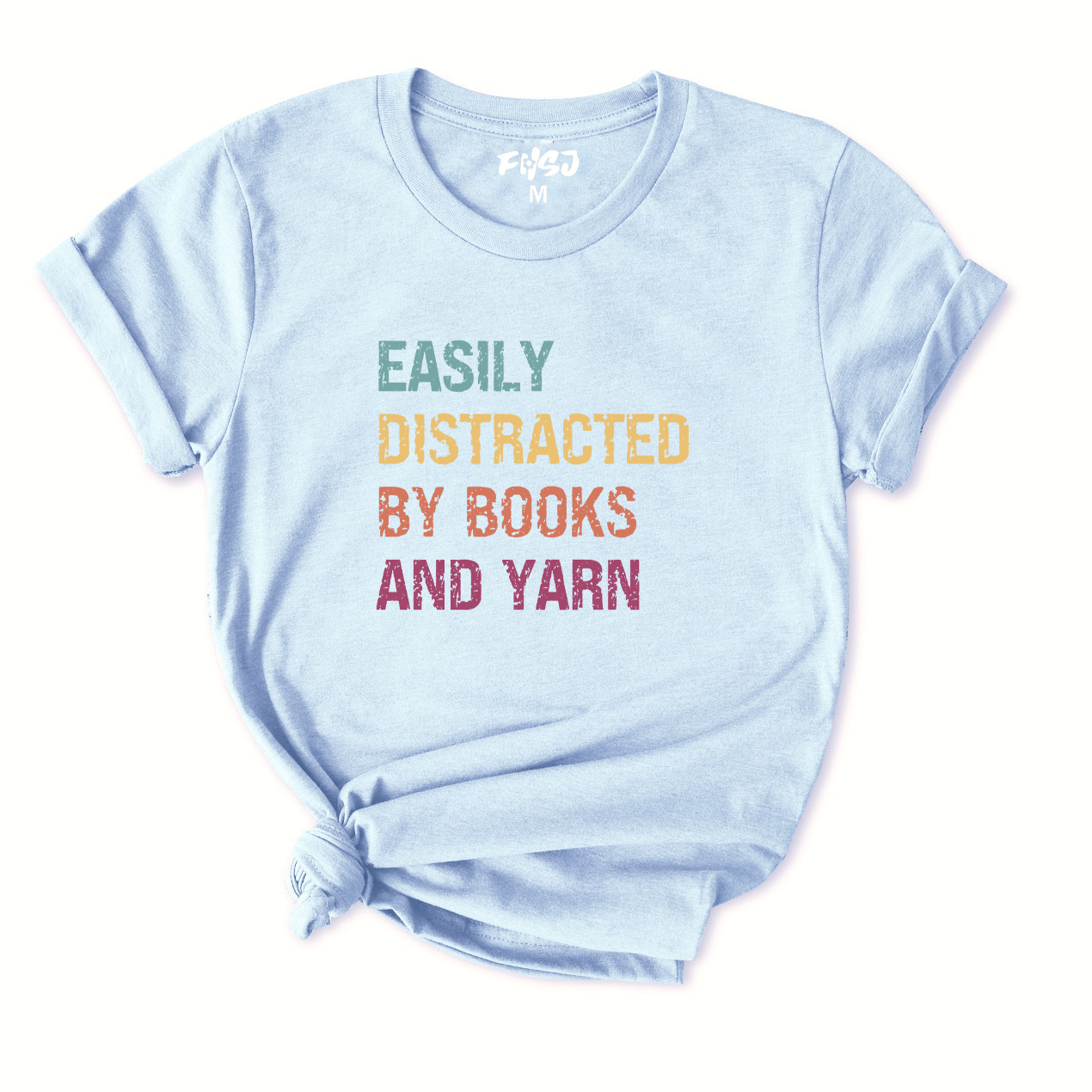 Easily Distracted By Knitting Books and Yarn T-Shirt for Women