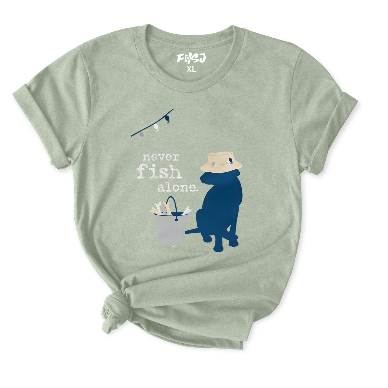 Fishing Dog T-Shirt for Women