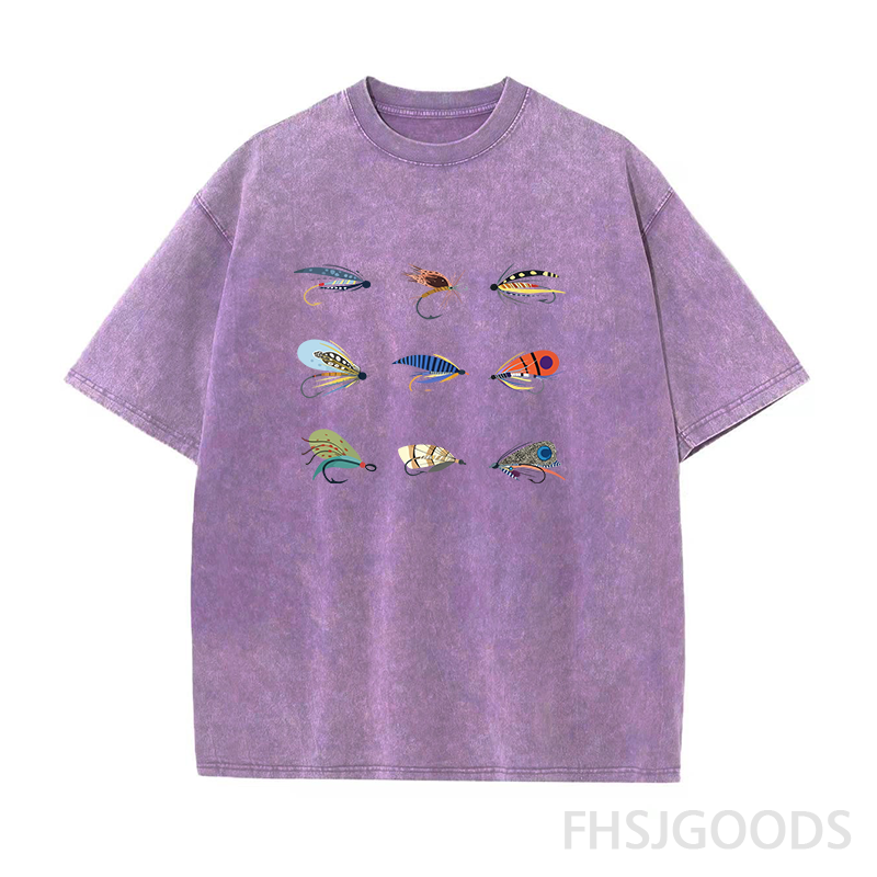 Trout Flies Unisex Distressed T-Shirt