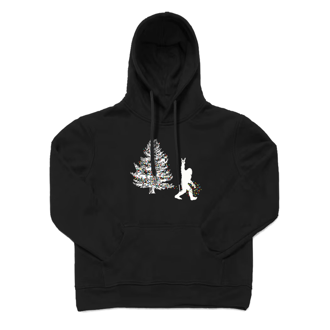 Bigfoot Christmas Tree Lighting Hoodie