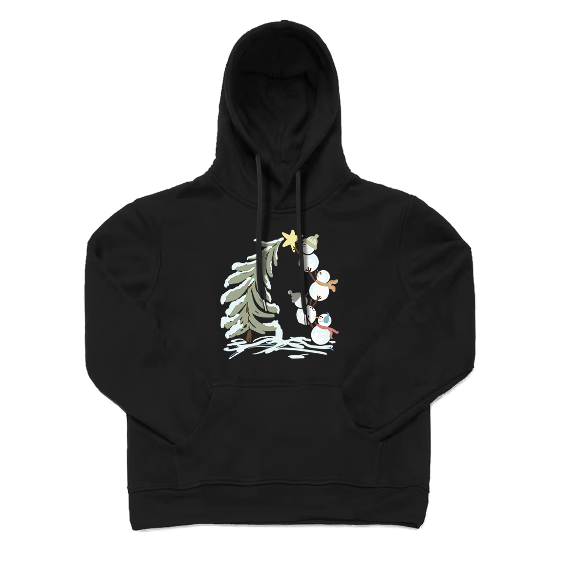 Snowman Stacking Christmas Tree Hoodie