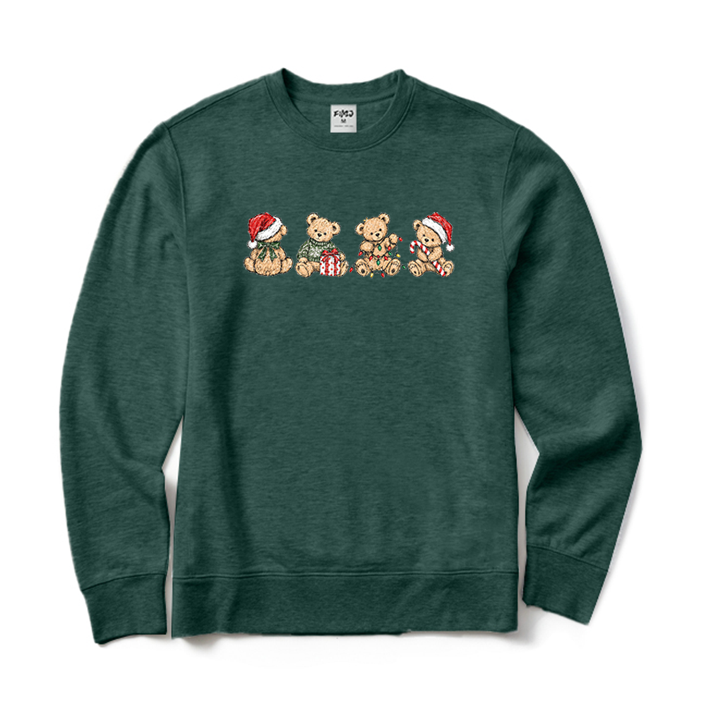 Christmas Bears Graphic Crewneck Sweatshirt