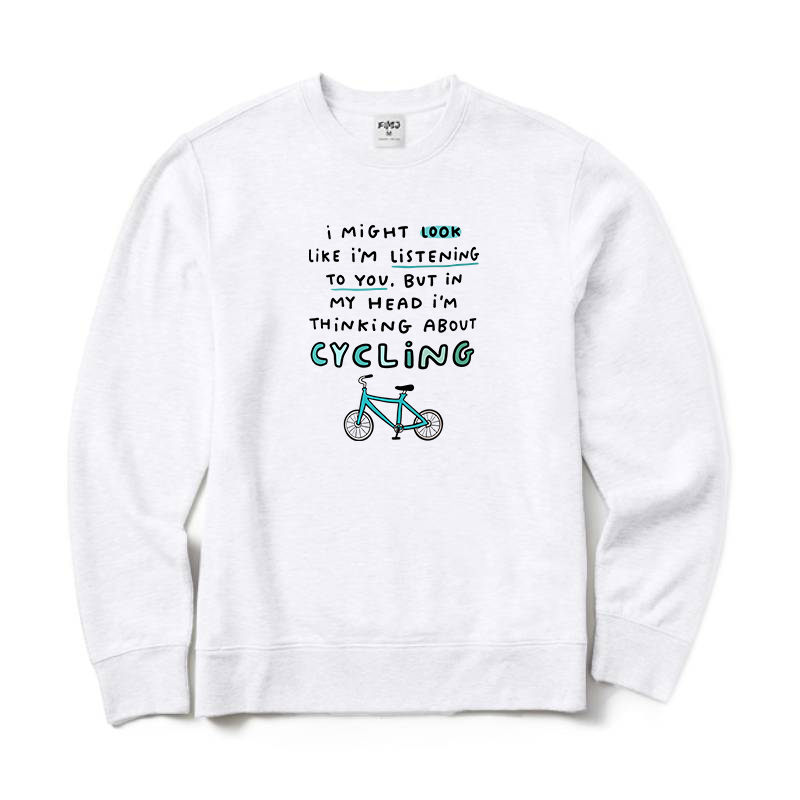 Thinking About Cycling Crewneck Sweatshirt