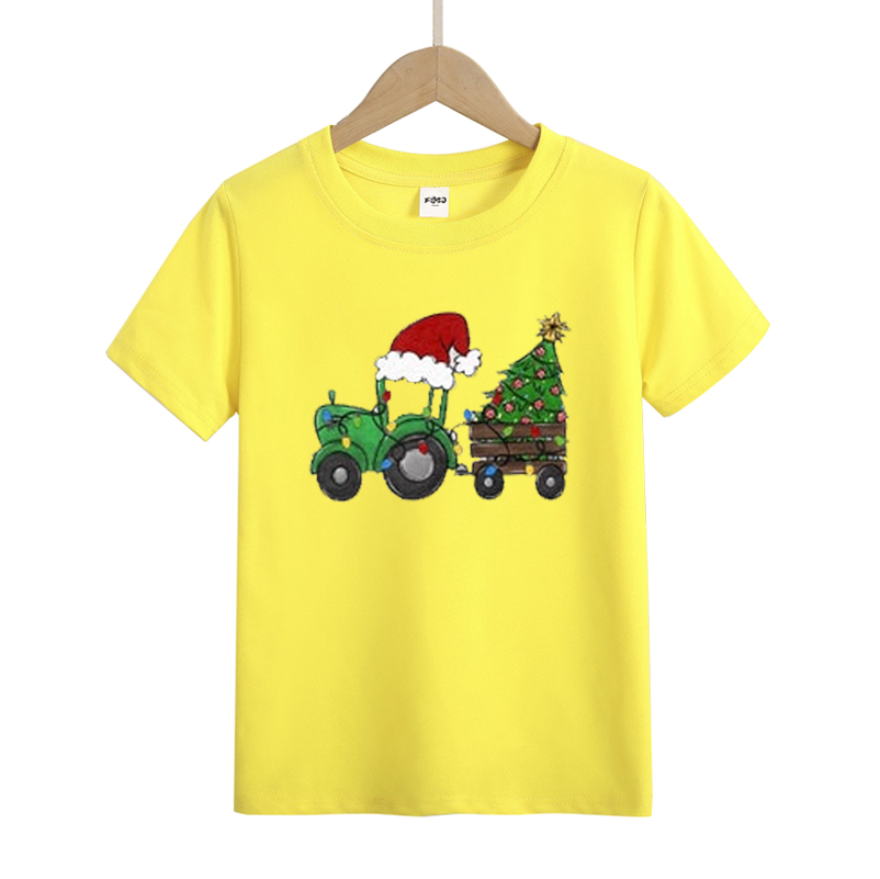 Christmas Tractor Kids T-Shirt