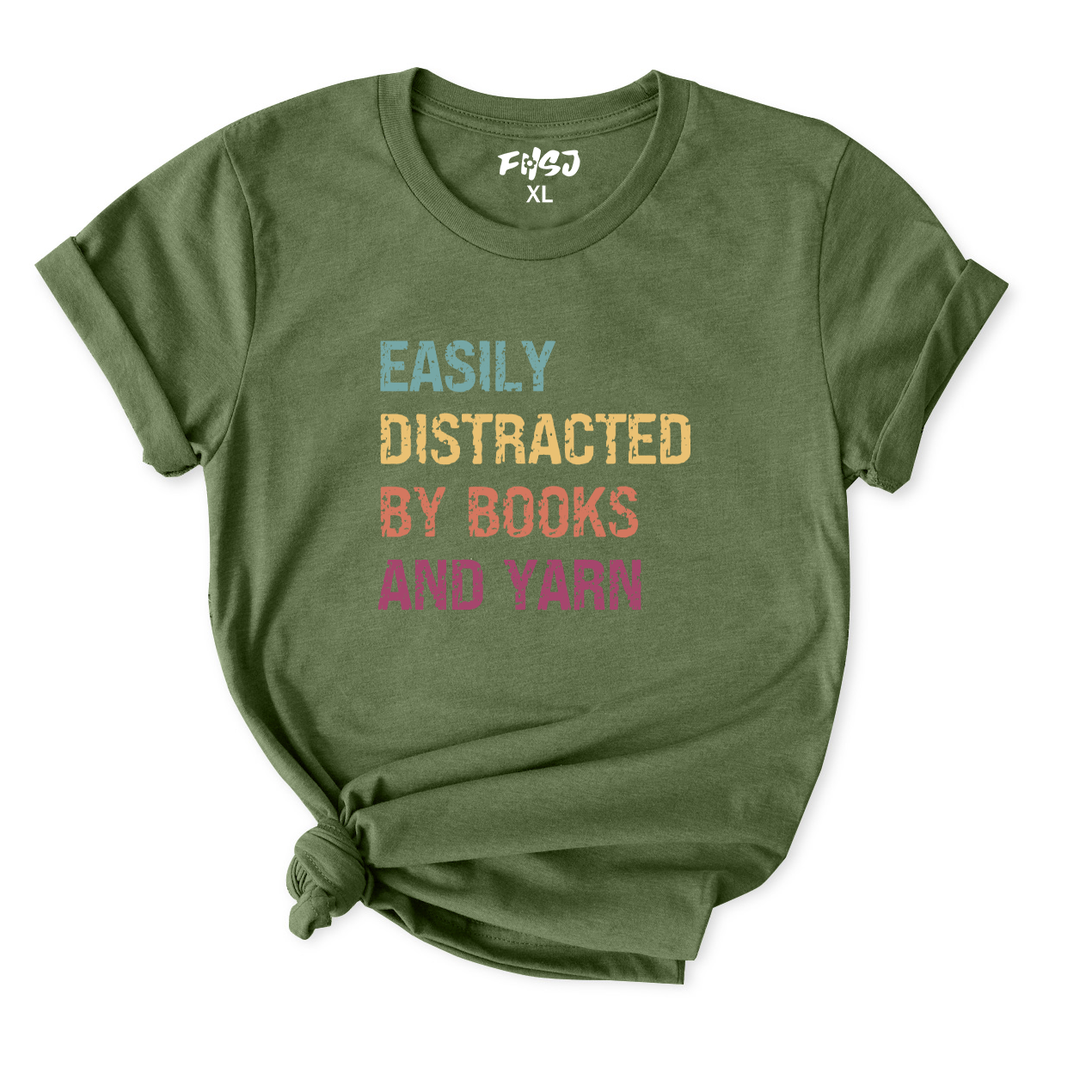 Easily Distracted By Knitting Books and Yarn T-Shirt for Women