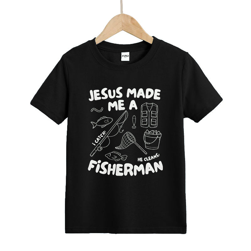 Jesus Made Me a Fisherman Kids T-Shirt