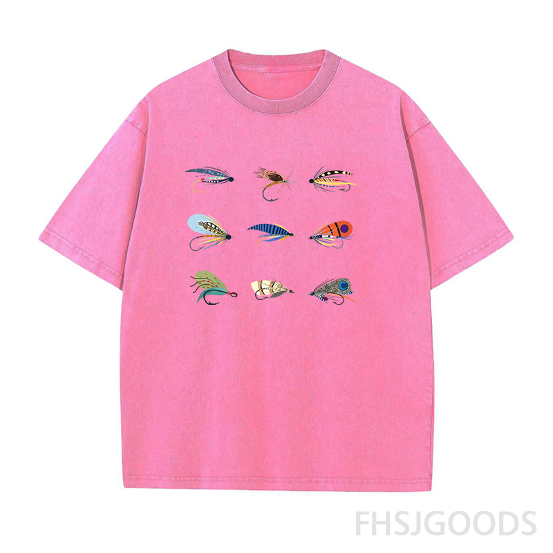 Trout Flies Unisex Distressed T-Shirt