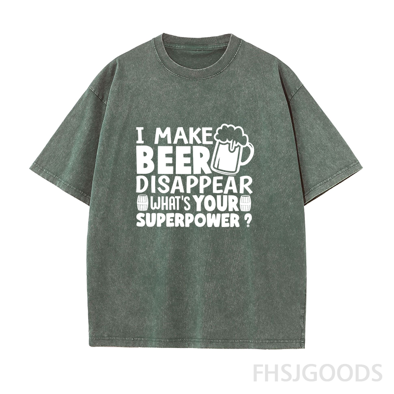 I Make Beer Disappear Unisex Distressed T-Shirt