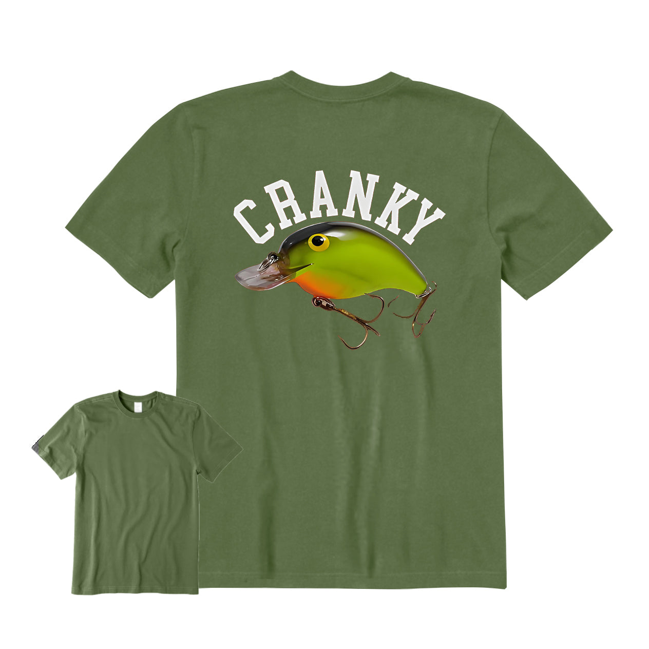 Cranky Crankbait Back Graphic T-Shirt