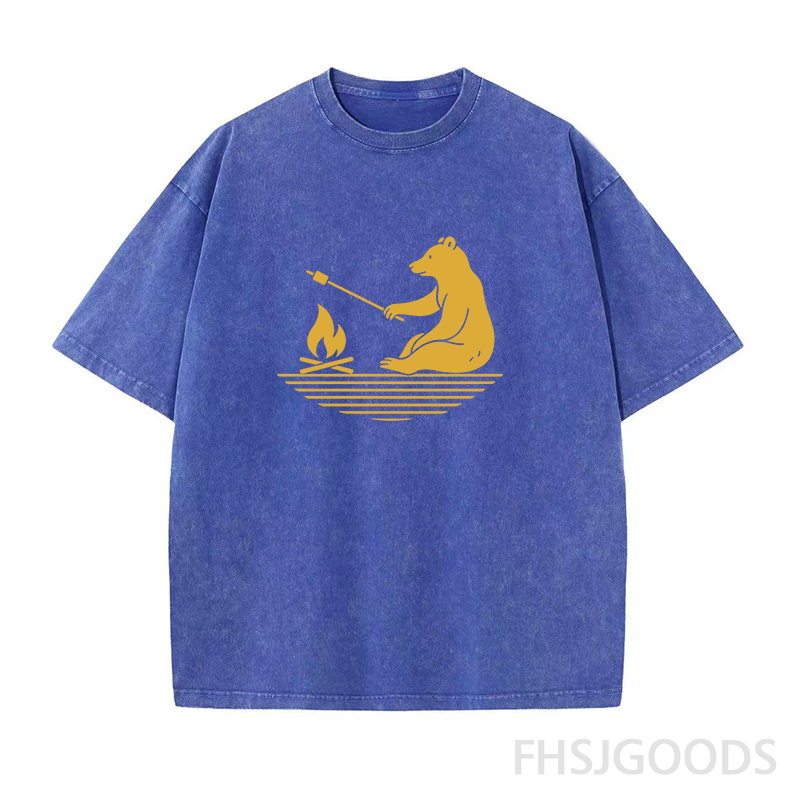 Camping Unisex Distressed T-Shirt