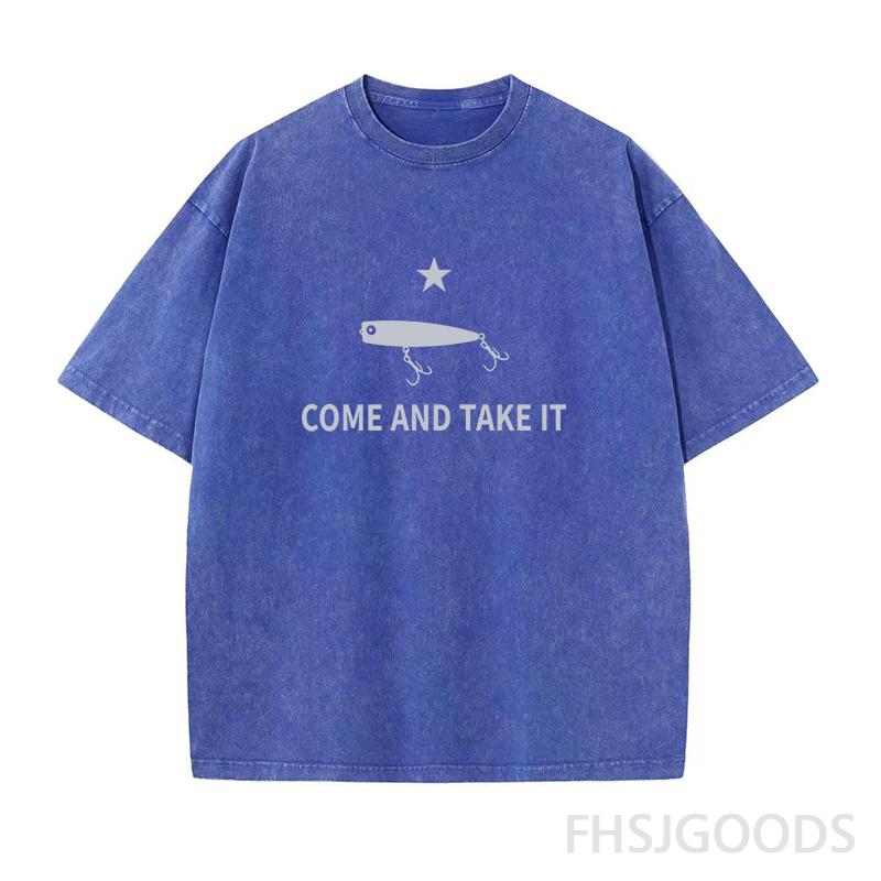 Come And Take It Fishing Lure Unisex Distressed T-Shirt