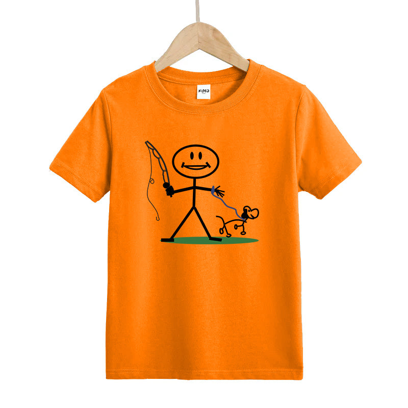 GO FISHING WITH MY DOG Kids T-Shirt