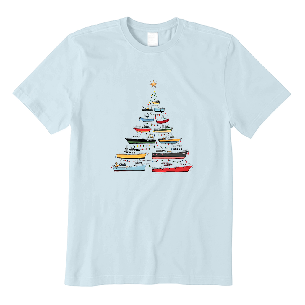 Boating Christmas Tree T-Shirt