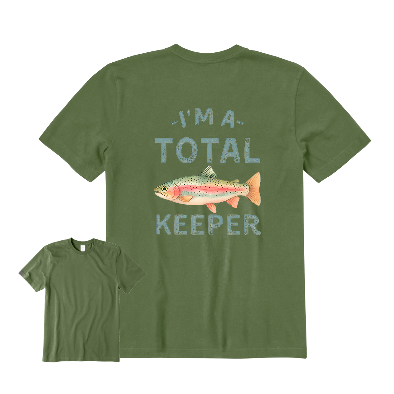 Total Keeper Fish Back Graphic T-Shirt