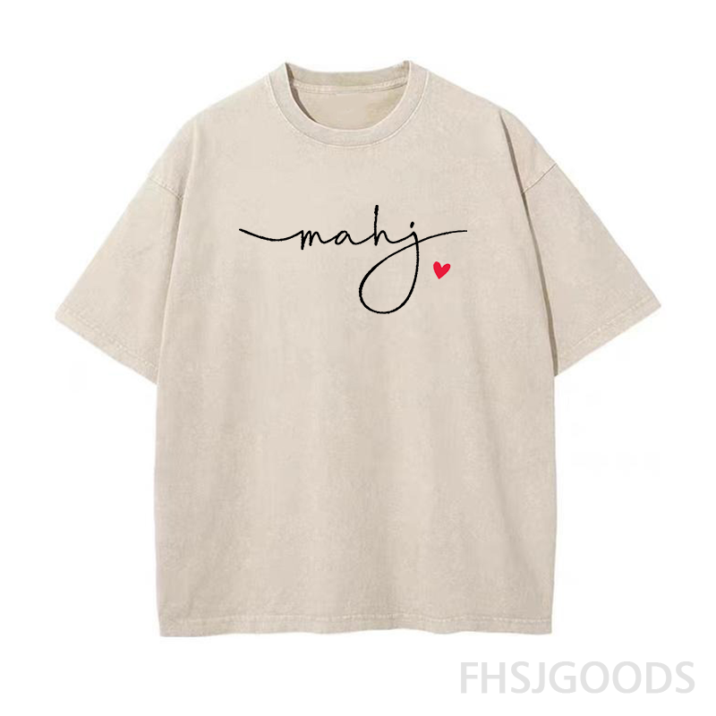 MahJong with Heart Unisex Distressed T-Shirt