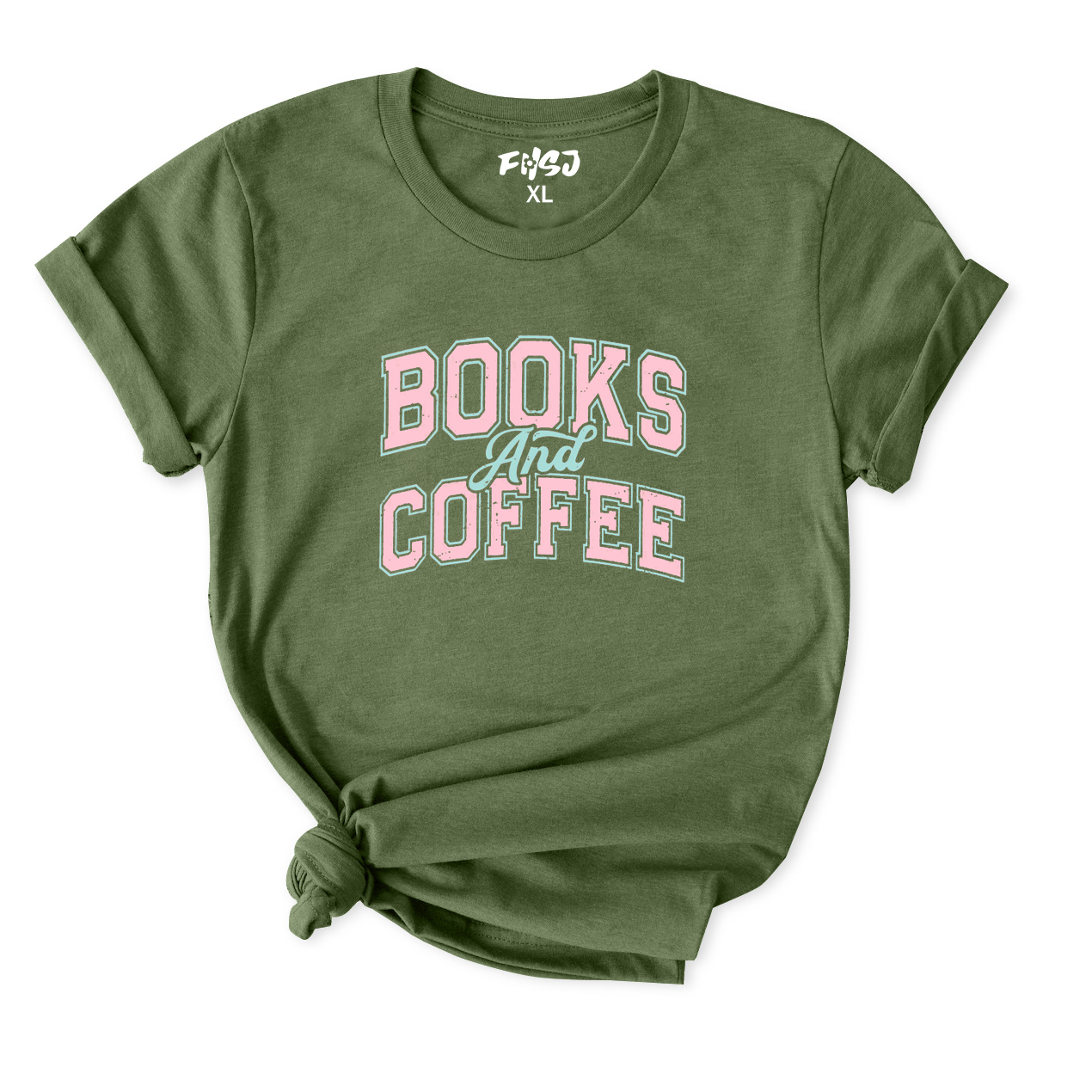 Books and Coffee T-Shirt for Women