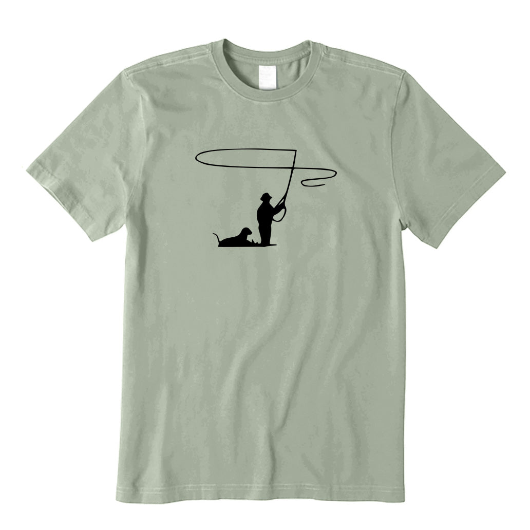 Fly Fishing with Dog T-Shirt
