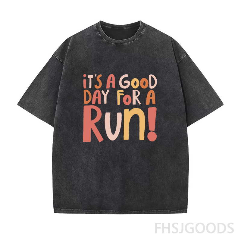 Good Day for A Run Unisex Distressed T-Shirt