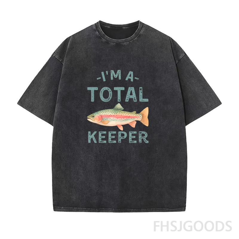 Total Keeper Fish Unisex Distressed T-Shirt