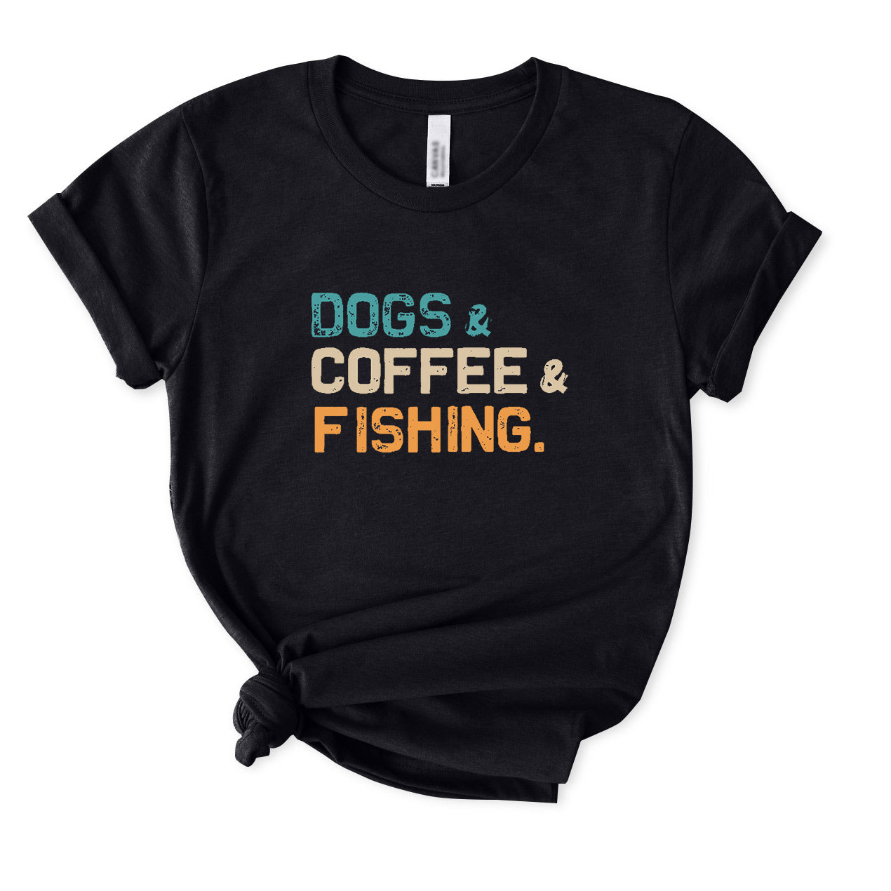 Dogs & Coffee & Fishing T-Shirt for women